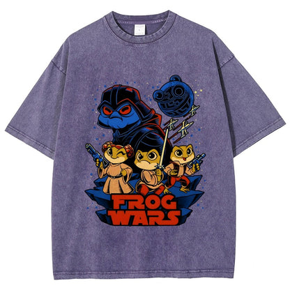 Frog Wars Vintage Distressed T-shirt