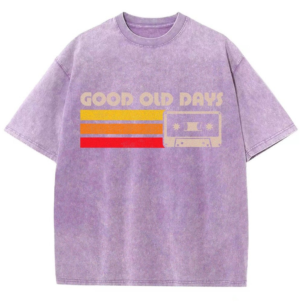 Old Days Vintage Mixtape Vintage Distressed T-shirt