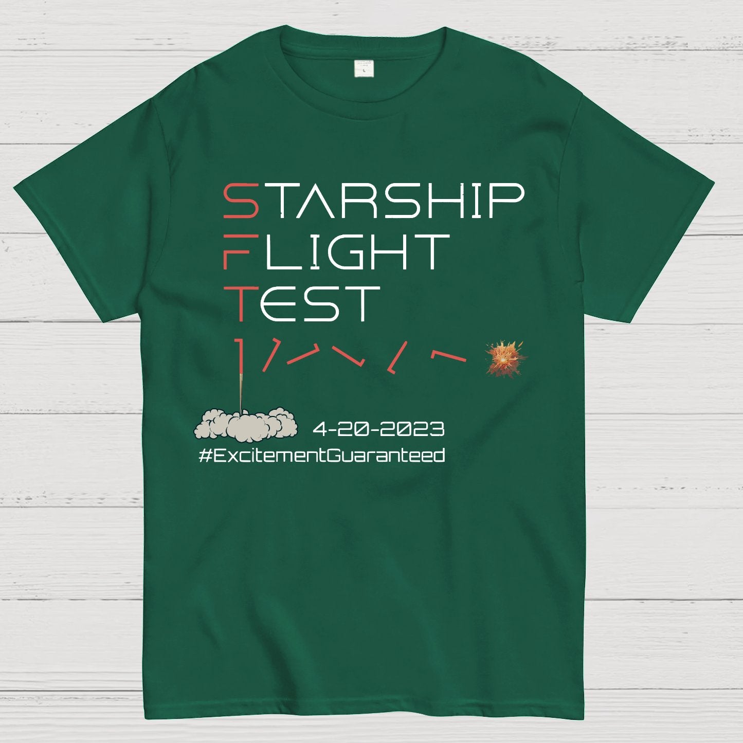 Starship Flight Test Milestone SFT1 Geek T-Shirt