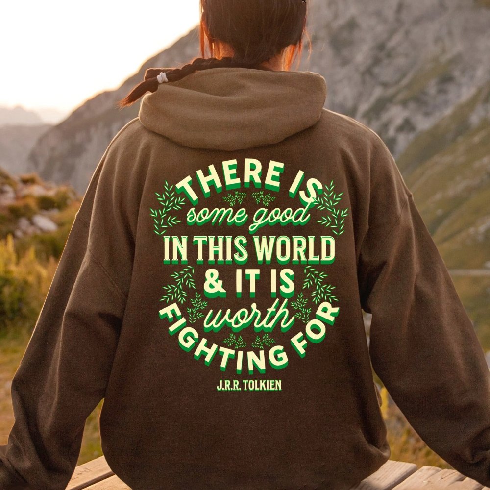 There is Some Good in This World Printed Back Unisex Cotton Hoodie