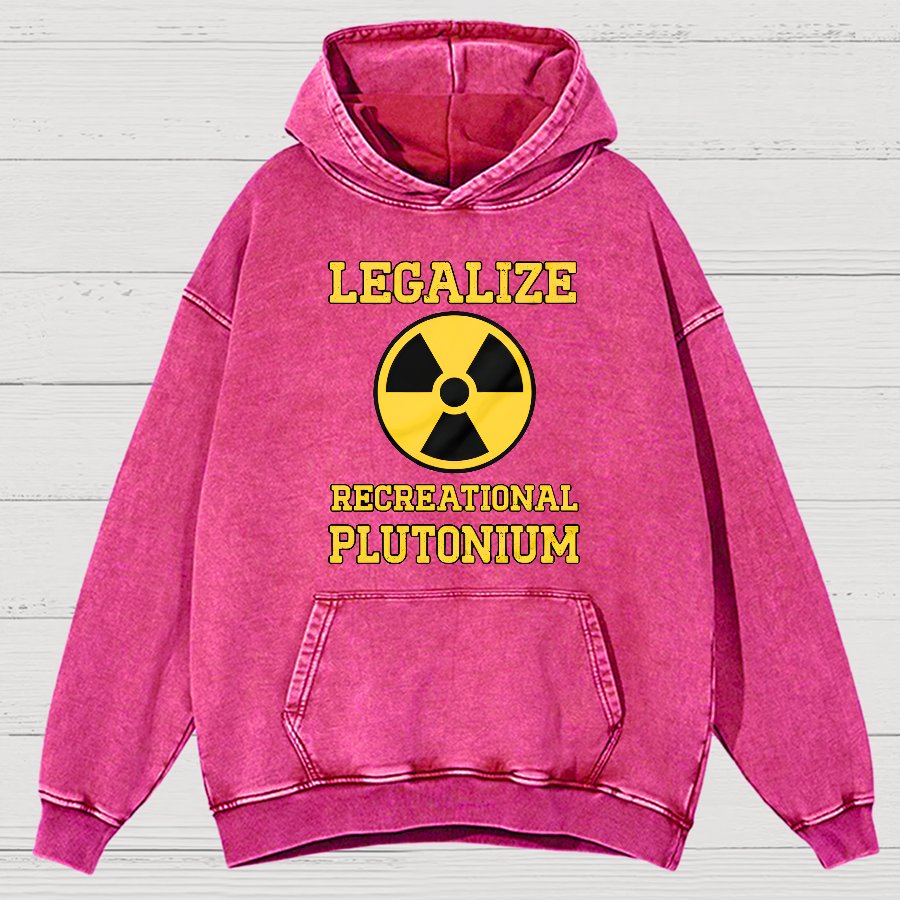 Legalize Recreational Plutonium Vintage Distressed Hoodie