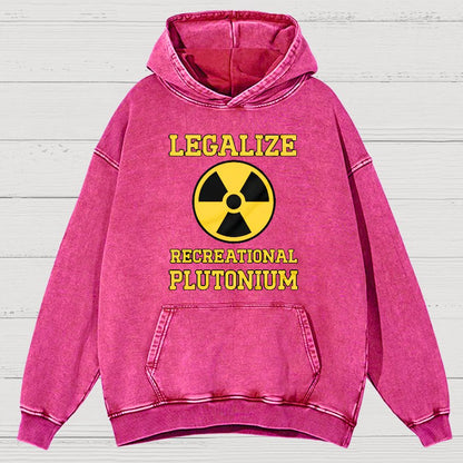 Legalize Recreational Plutonium Vintage Distressed Hoodie