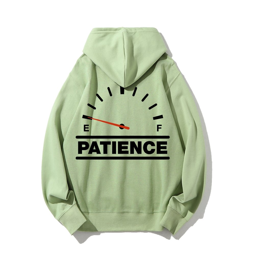 funny patience Printed Back Unisex Cotton Hoodie