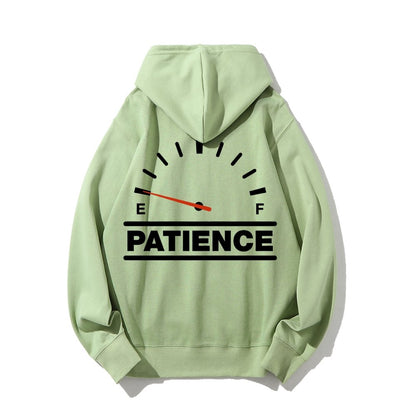 funny patience Printed Back Unisex Cotton Hoodie