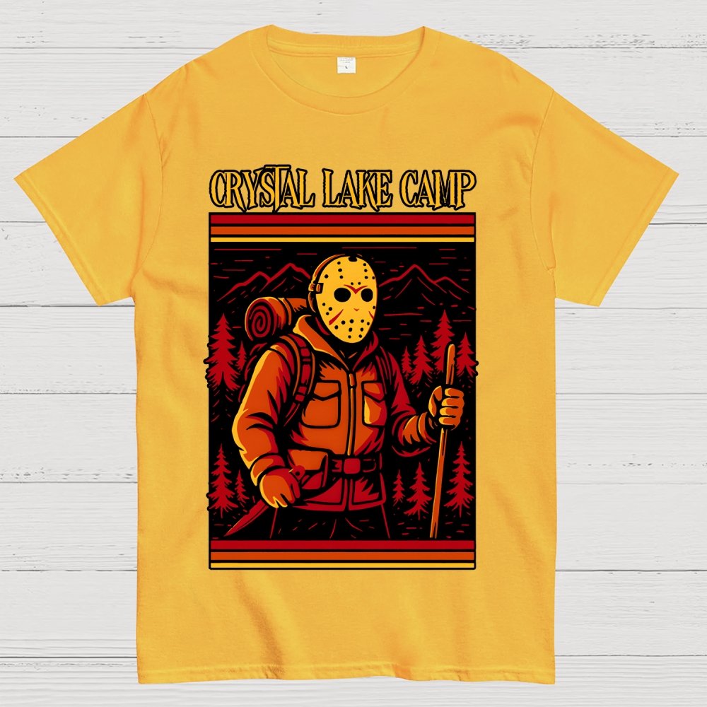 Retro Slasher Camping Halloween Unisex Geek T-Shirt