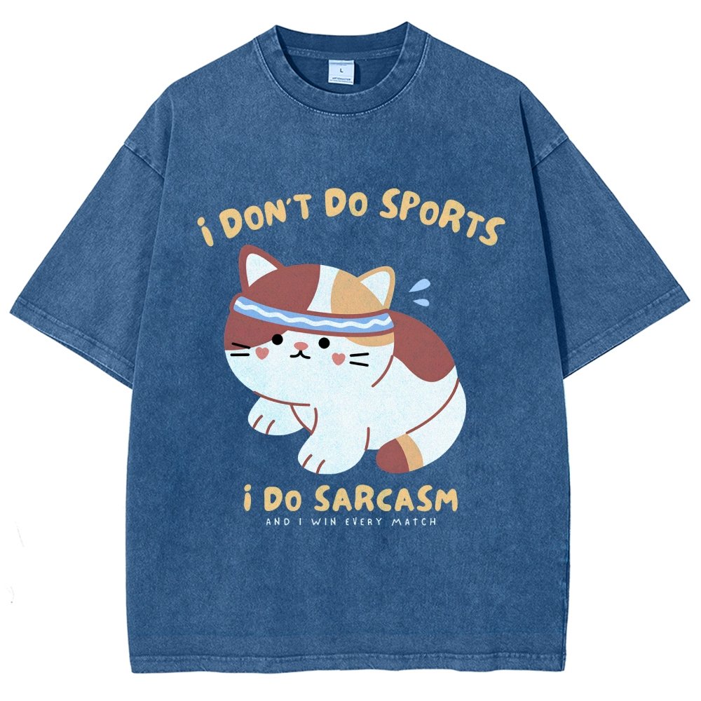 I Don't Do Sports I Do Sarcasm Vintage Distressed T-shirt