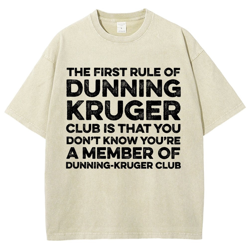 Dunning Kruger Club Vintage Distressed T-shirt