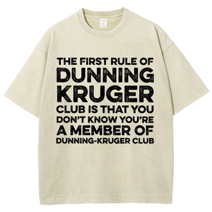 Dunning Kruger Club Vintage Distressed T-shirt