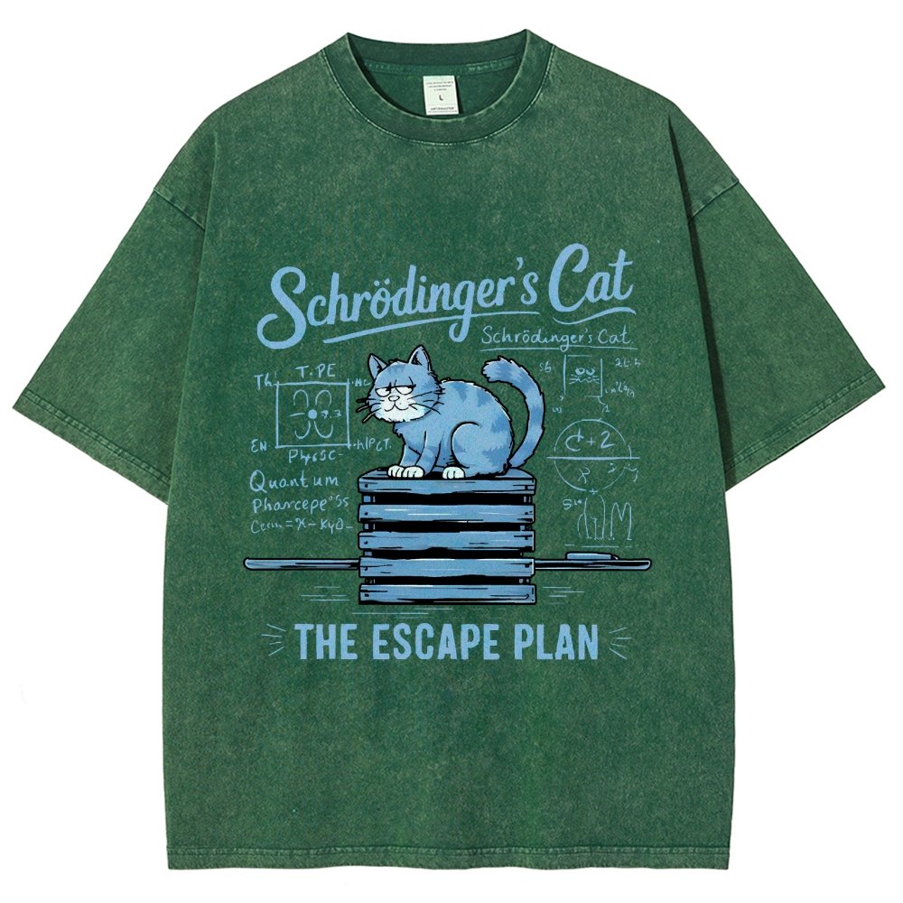 Schrödinger's Cat Of The Escape Plan Science Vintage Distressed T-shirt