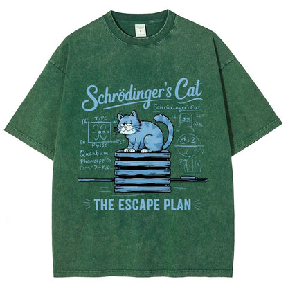 Schrödinger's Cat Of The Escape Plan Science Vintage Distressed T-shirt