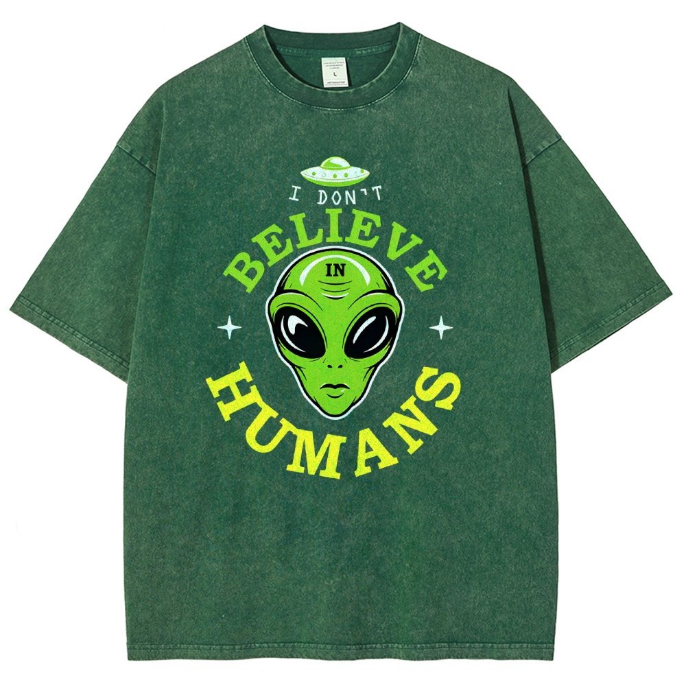 I Don't Believe in Humans Vintage Distressed T-shirt