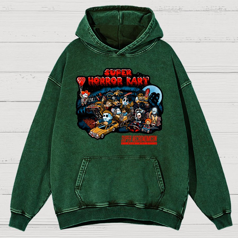 Super Horror Kart Vintage Distressed Hoodie