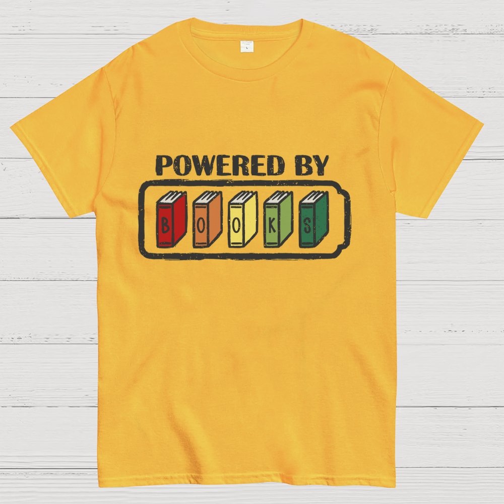 Powered by Books Geek T-Shirt