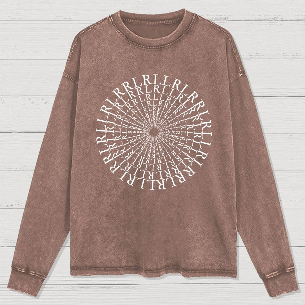Paradiddle Variations Drummer Washed Long Sleeve Tee