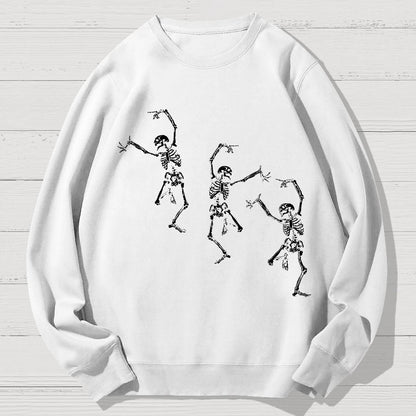 Skeleton Dancing Halloween Geek Cotton Sweatshirt