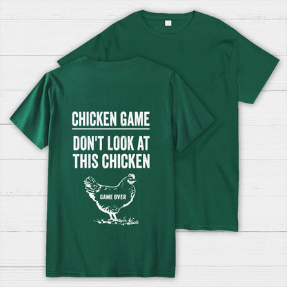 Chicken Game Nerd  Back Printing Geek T-Shirt