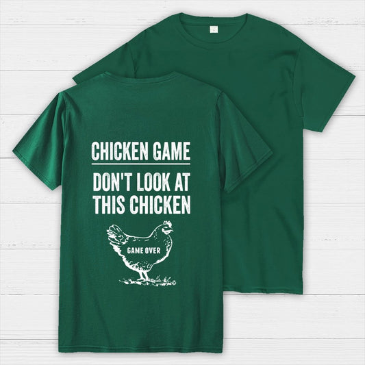 Chicken Game Nerd  Back Printing Geek T-Shirt