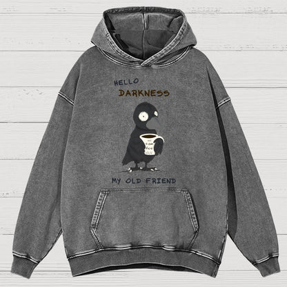 Hello Darkness Vintage Distressed Hoodie