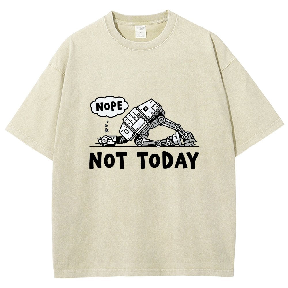 No Not Today  Vintage Distressed T-shirt