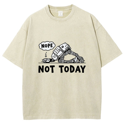 No Not Today  Vintage Distressed T-shirt