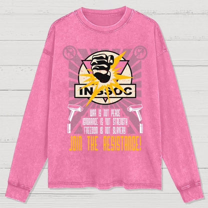 Join The Rebellion Washed Long Sleeve Tee