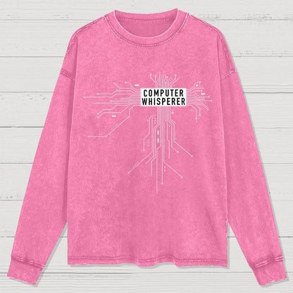 Computer Whisperer Washed Long Sleeve Tee