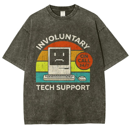 Involuntary Tech Support On Call All the time Vintage Distressed T-shirt