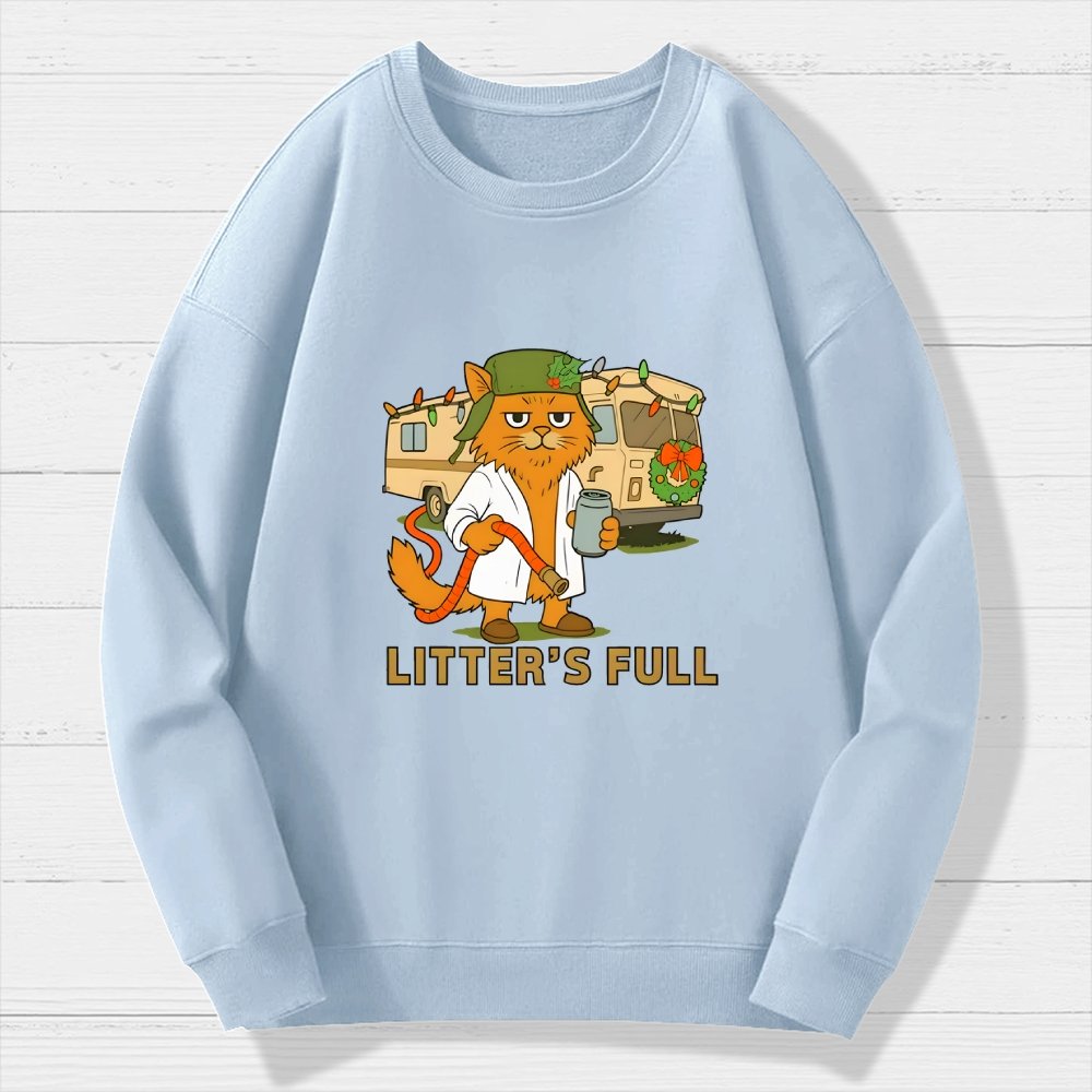 Christmas Shitters Full Cat Geek Cotton Sweatshirt