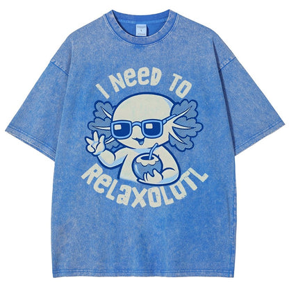 I Need To Relaxolotl Vintage Distressed T-shirt