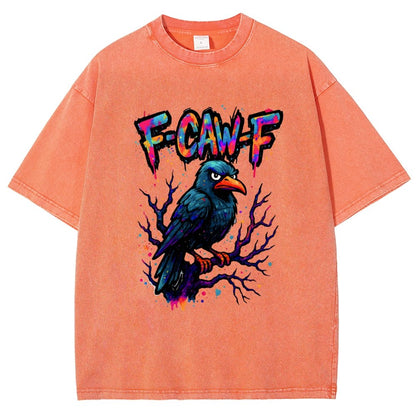 F-Caw-F Raven Vintage Distressed T-shirt