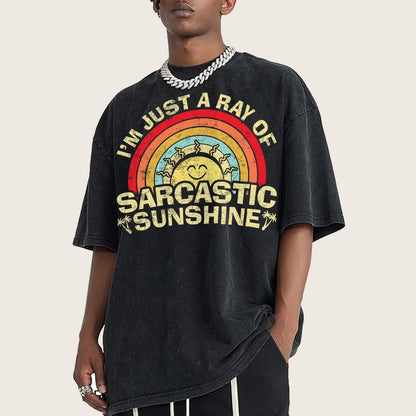 I'm Just A Ray Of Sarcastic Sunshine Funny Vintage Distressed T-shirt
