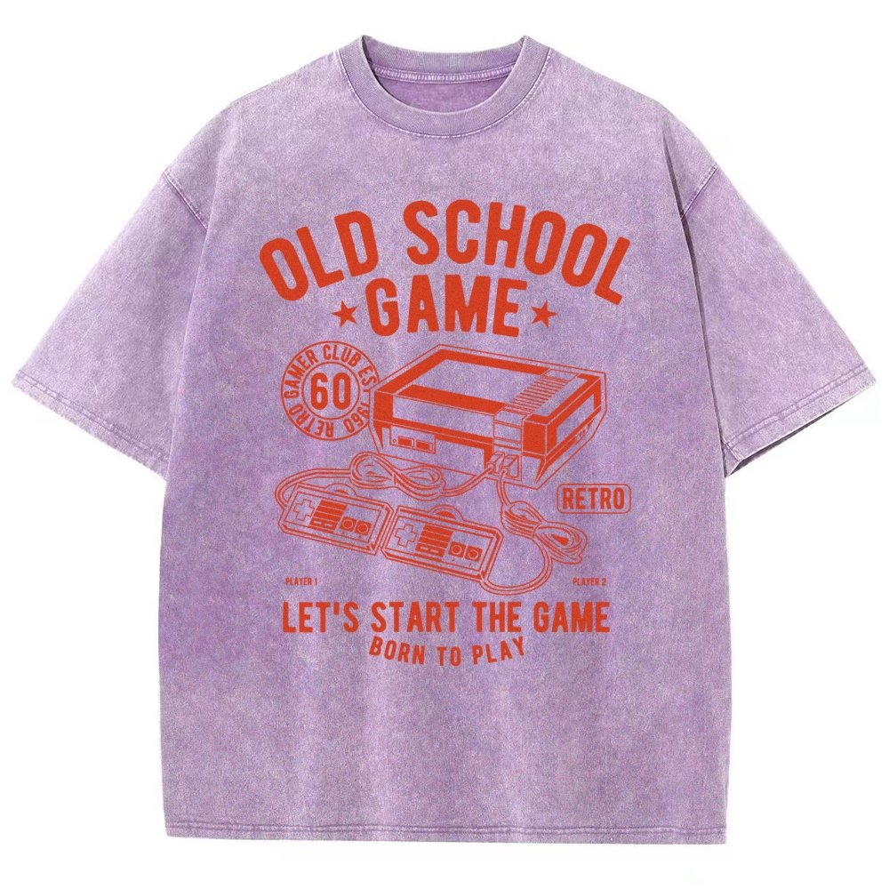 OLD SCHOOL GAME Vintage Distressed T-shirt