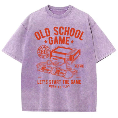 OLD SCHOOL GAME Vintage Distressed T-shirt