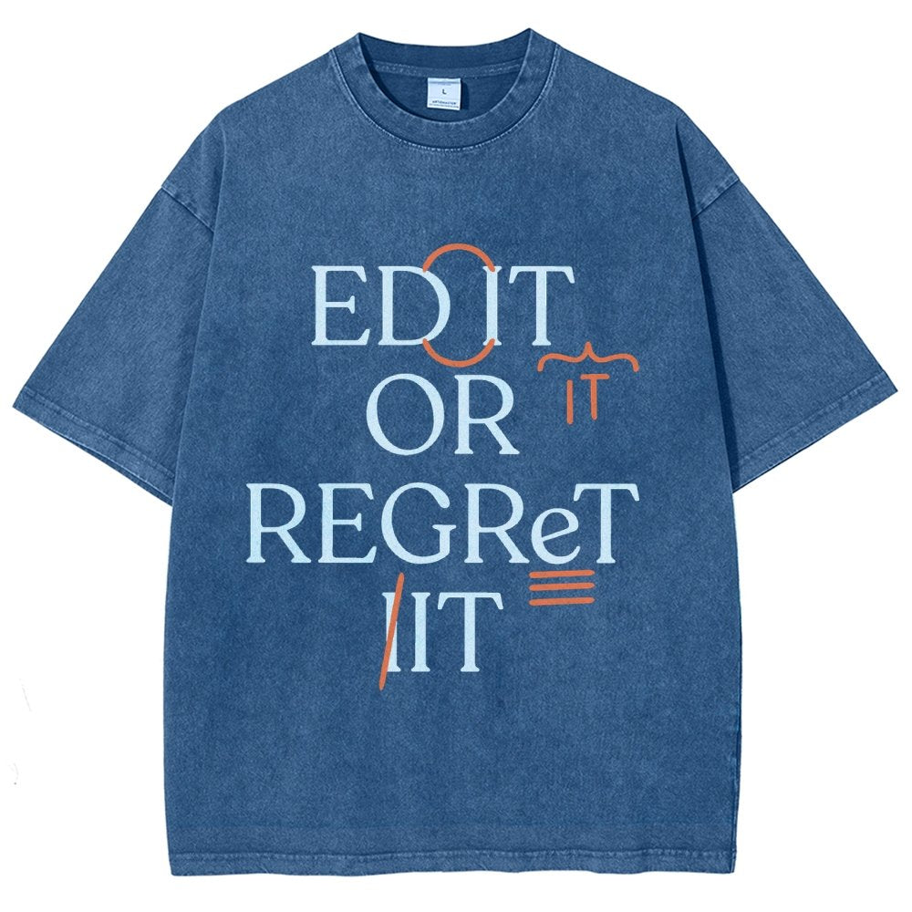Edit Or Regret It Vintage Distressed T-shirt