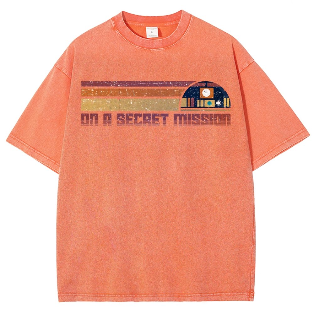 On A Secret Mission Vintage Distressed T-shirt