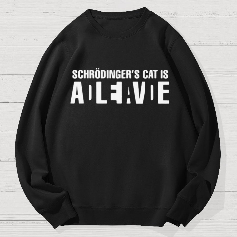 Schrödinger's Cat Adleiavde Geek Cotton Sweatshirt