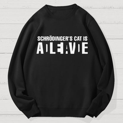 Schrödinger's Cat Adleiavde Geek Cotton Sweatshirt