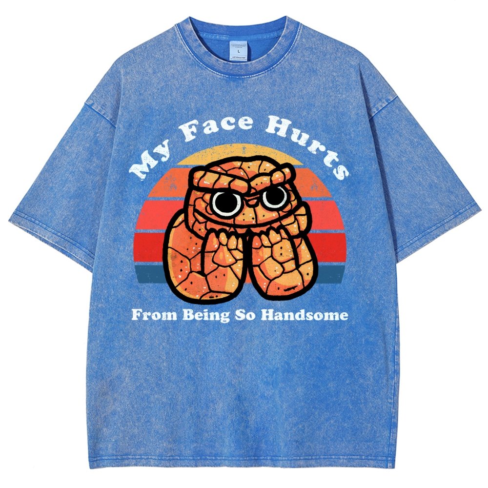 My Face Hurts Vintage Distressed T-shirt