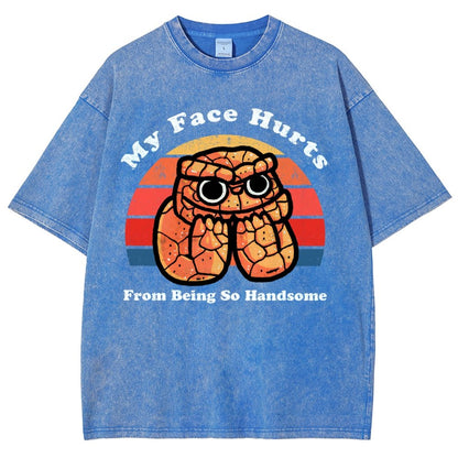 My Face Hurts Vintage Distressed T-shirt