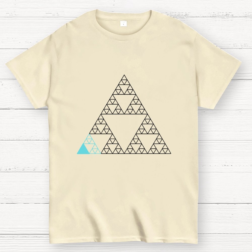 The Minimalist Aesthetic Sierpinski Triangle Art Print Geek T-Shirt