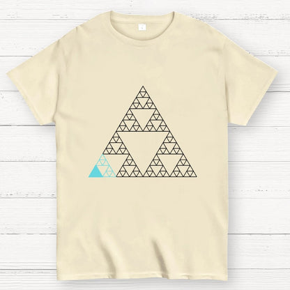 The Minimalist Aesthetic Sierpinski Triangle Art Print Geek T-Shirt