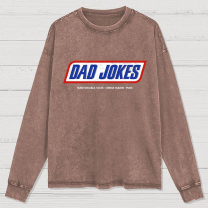 Dad Jokes - Questionable Taste Edition Washed Long Sleeve Tee