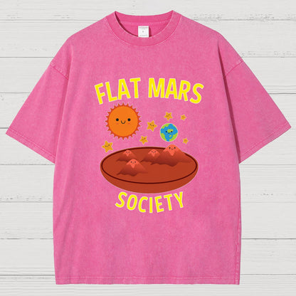Flat Mars Society Nerdy Vintage Distressed T-shirt