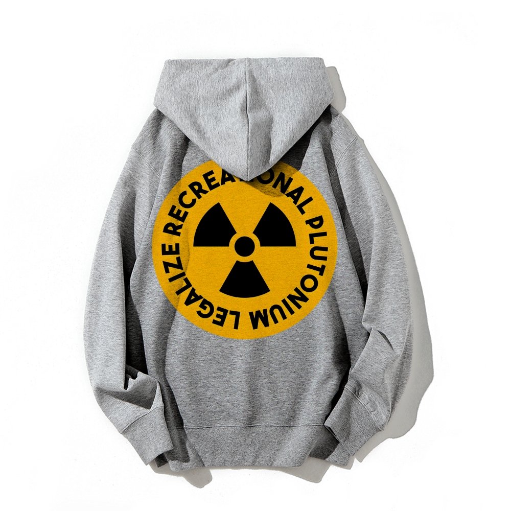 Legalize Recreational Plutonium Printed Back Unisex Cotton Hoodie