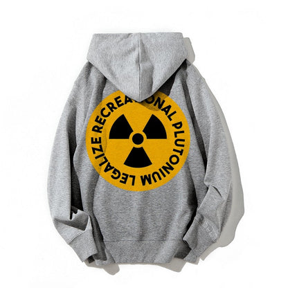 Legalize Recreational Plutonium Printed Back Unisex Cotton Hoodie