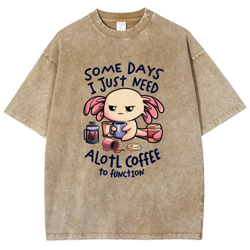 Alotl Coffee Vintage Distressed T-shirt
