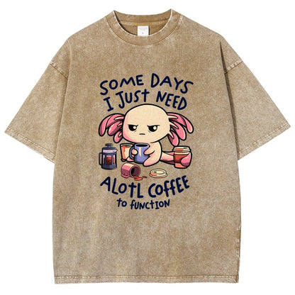 Alotl Coffee Vintage Distressed T-shirt