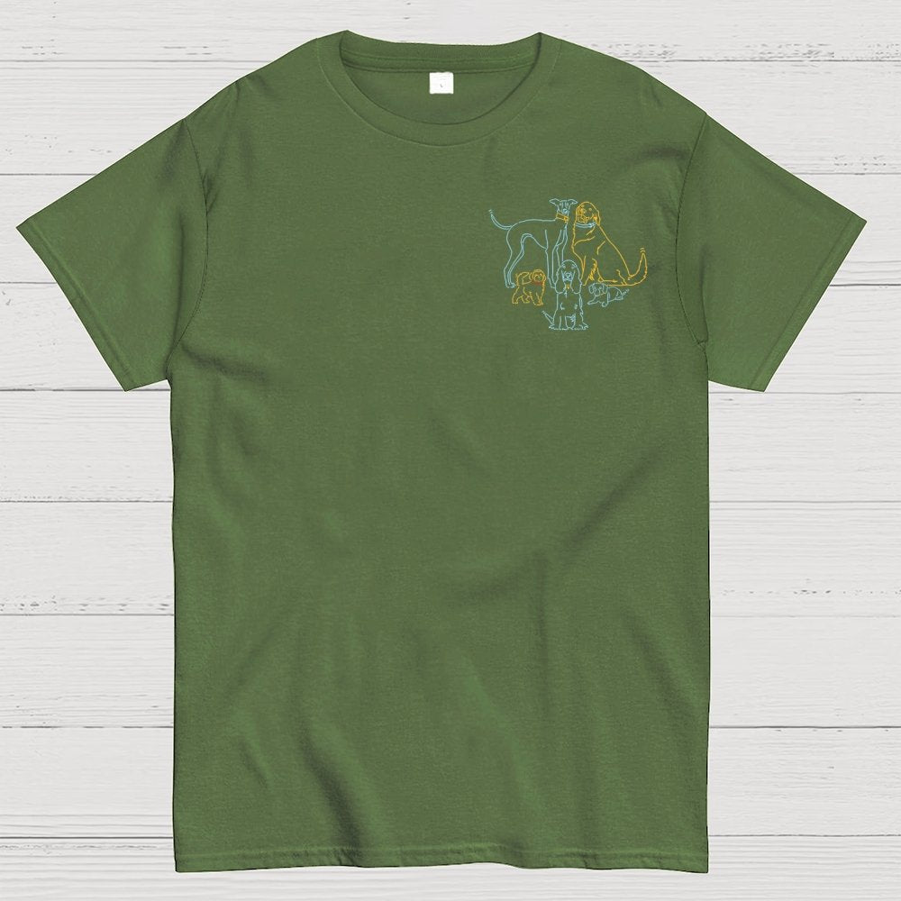 I Like Dogs More Than People Front And Back Printing Geek T-Shirt