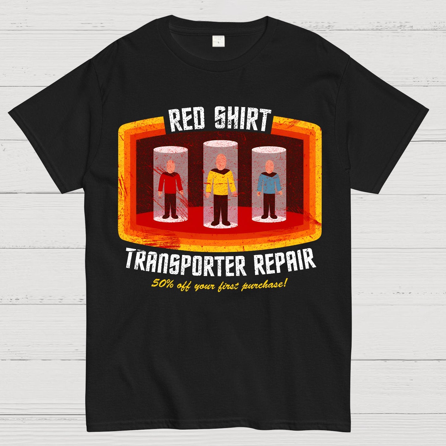 Red Shirt Space Repair Geek T-Shirt
