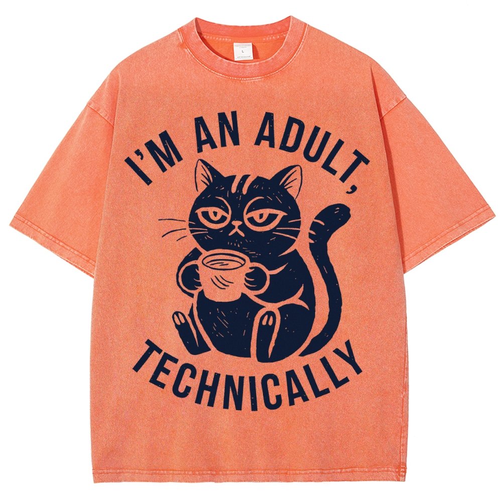 I'm An Adult Technically Vintage Distressed T-shirt